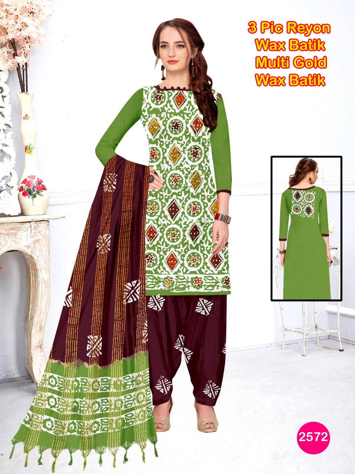 Rayon Multi Batik Suit β A Timeless Blend of Tradition & Style 04
