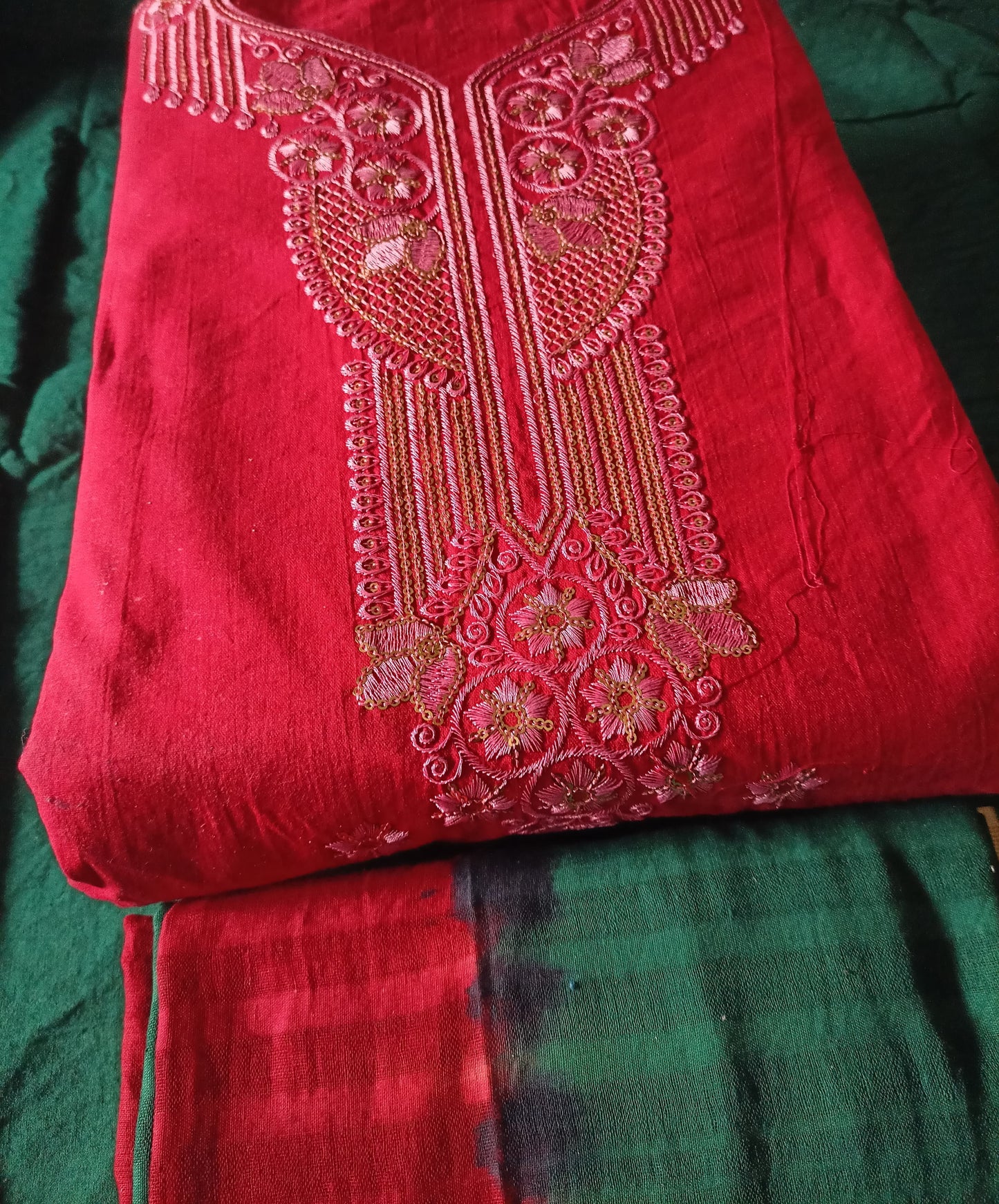 Women's Cotton Sequence Work Unstitched Suits 04