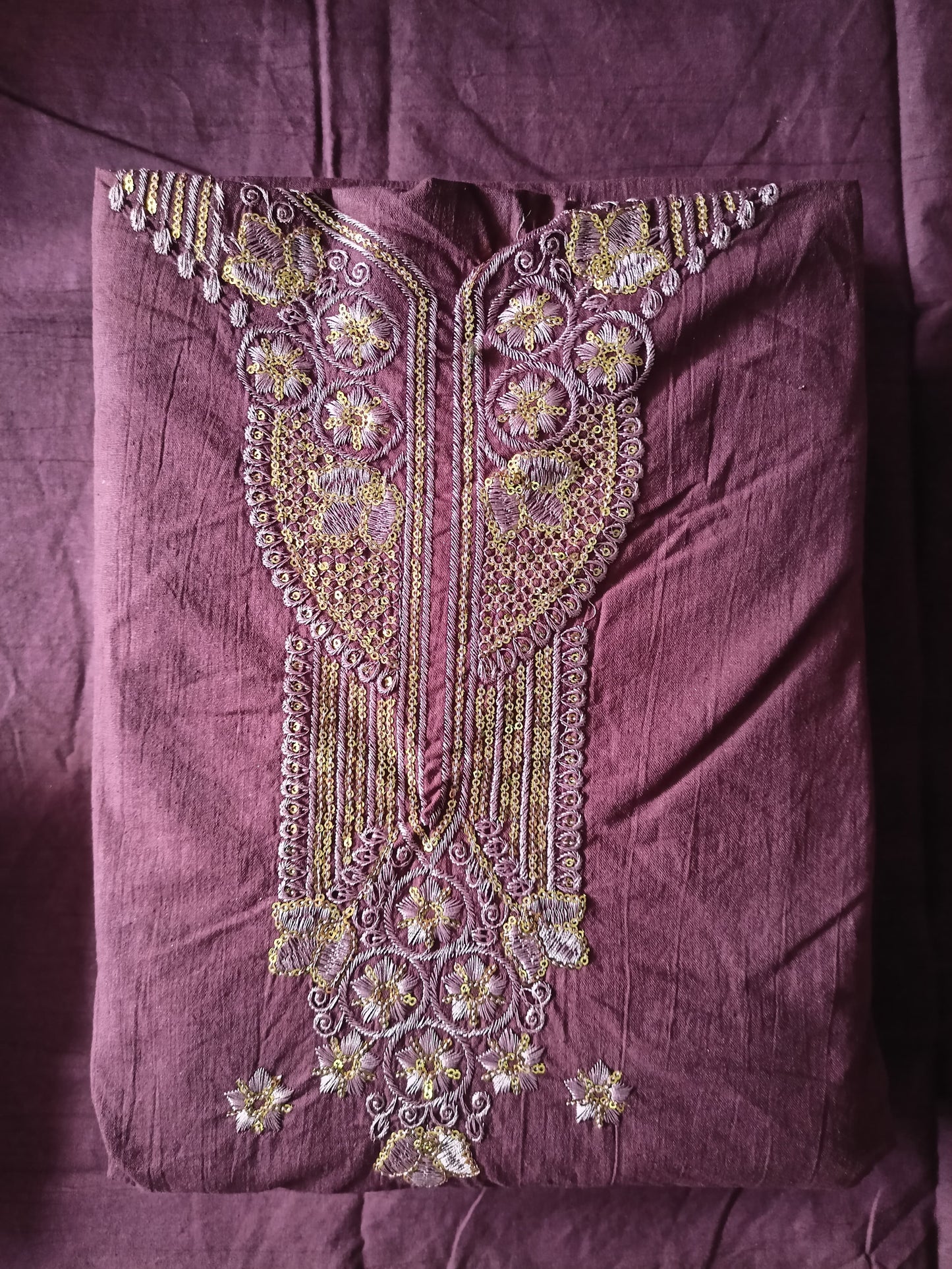 Women's Cotton Sequence Work Unstitched Suits 07