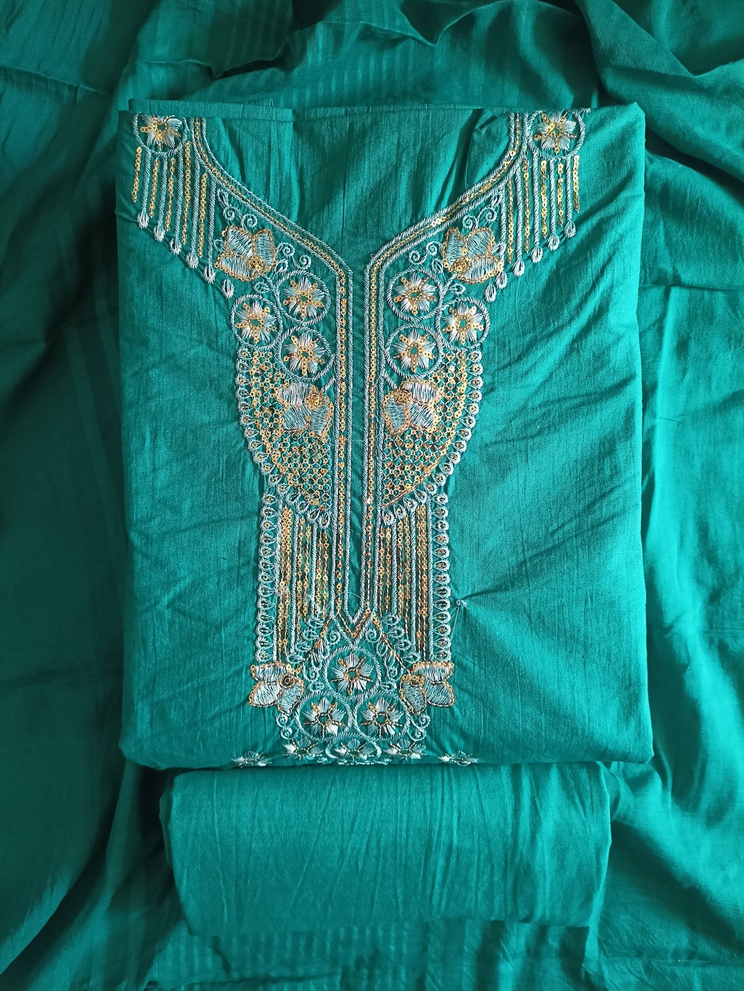 Women's Cotton Sequence Work Unstitched Suits 10