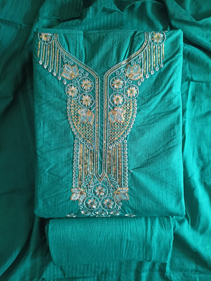 Women's Cotton Sequence Work Unstitched Suits 10