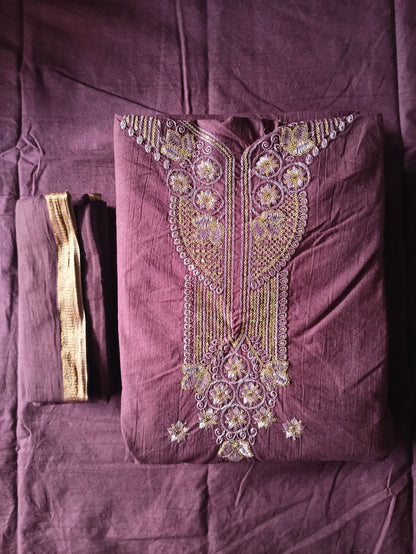 Women's Cotton Sequence Work Unstitched Suits 07