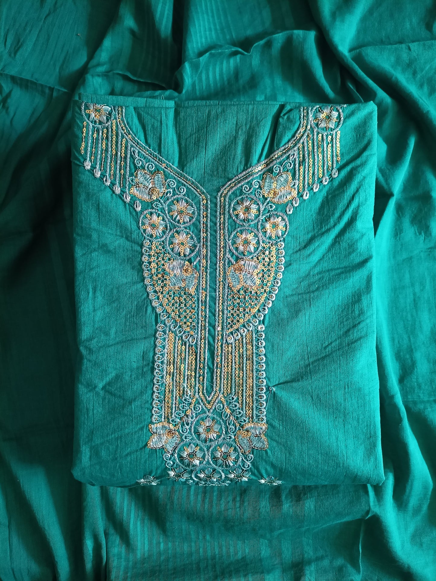 Women's Cotton Sequence Work Unstitched Suits 10