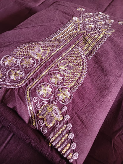 Women's Cotton Sequence Work Unstitched Suits 07