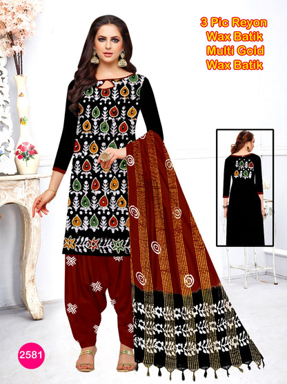 Rayon Multi Batik Suit – A Timeless Blend of Tradition & Style 02