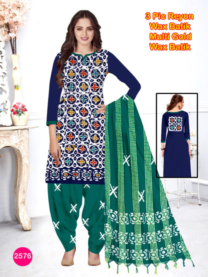 Wholesale Rayon Multi Batik Suit Set